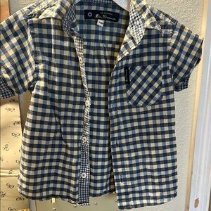 Ben Sherman Blue and White Gingham Button Down Shirt